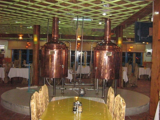 Pequeña escala micro de la máquina de la fábrica de la cerveza del hotel que elabora grueso del sistema 1000L 3m m