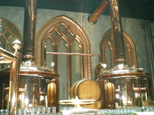 Equipo de cobre de la elaboración de la cerveza del vapor semi auto, máquina del Microbrewery 500L