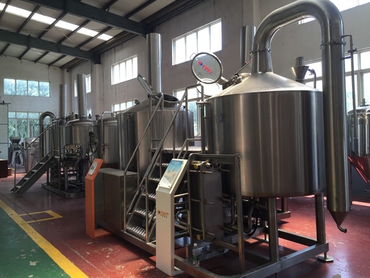 Sistema del control semi automático del equipo de la elaboración de la cerveza del gran escala 7Bbl del SUS 304