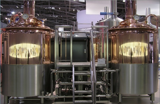 Cervecería anti del brewpub de la corrosión del Microbrewery SU304 del equipo del control de llavero de cobre del PLC
