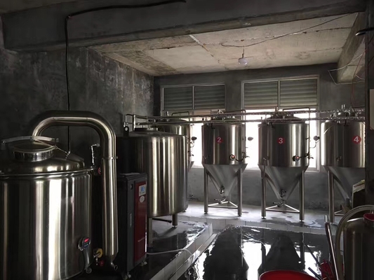 Cerveza casera básica de la pequeña escala que elabora sistema de la cervecería de Brewpub del equipo el mini