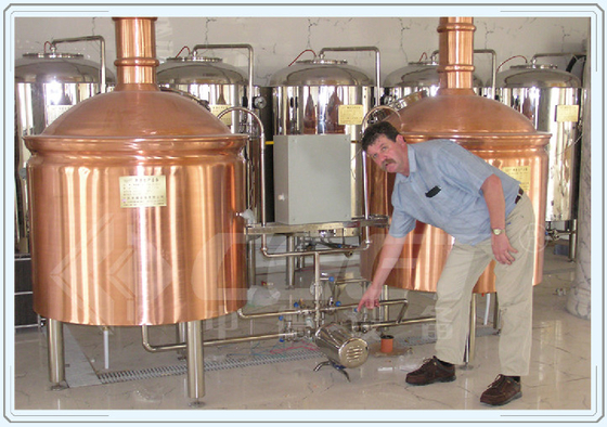 Material de cobre rojo de fermentación del depósito del pequeño de la cerveza equipo industrial de la cervecería