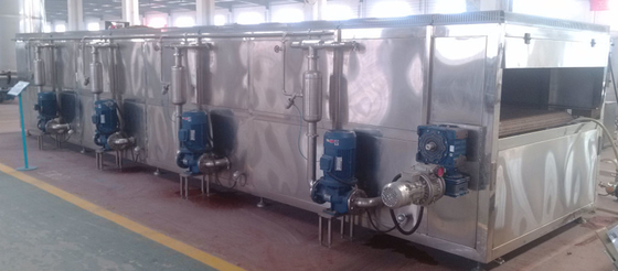Tipo de rociadura cadena de producción del embalaje pasteurizador del túnel para la cerveza o la bebida