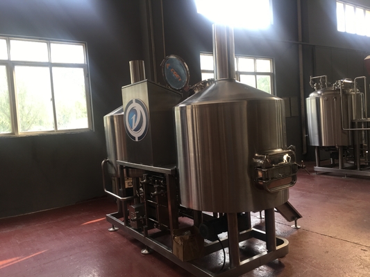 tipo vertical superficie pulida del equipo de la elaboración de la cerveza del acero inoxidable 5bbl