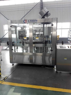 3 eléctricos en 1 capsuladora de cristal del llenador de la lavadora de la cerveza de la máquina de embotellado