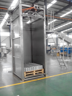 50Hz eléctrico cadena de producción del embalaje de 3 fases, botella puede máquina de la desembandejadora
